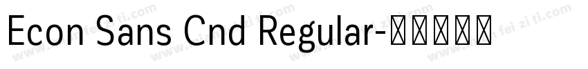 Econ Sans Cnd Regular字体转换